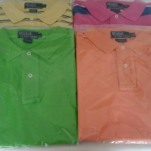 4 Ralph Lauren polo short sleeve shirts size large